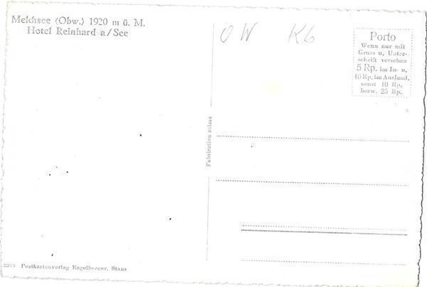 Cartoline postali: Melchsee Hotel Reinhard mit Gondelbahn – Usato da Olten venduto da clotaldi 1