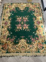 Wunderschöner Vintage-Orientteppich in Dunkelgrün