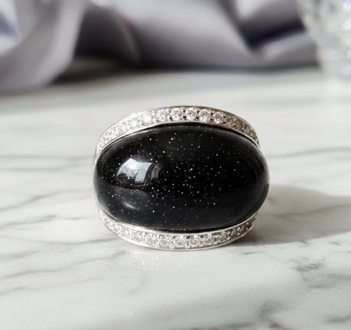 Anelli: Eleganter Silberring 925 mit Blaufluss Edelstein - NEU – Nuovo e nell'imballaggio originale da Uetikon am See venduto da Coralreef 1