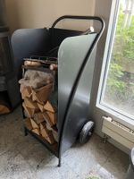 Kaminholzwagen Metall Schwarz