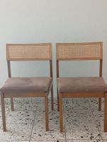 Schöne 2 Vintage Stühle mit Rattangeflecht, 1960 Jahren.