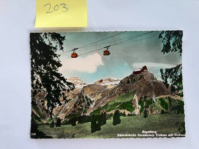 Ansichtskarten: Ansichtskarte Engelberg Schwebebahn Gerschnialp Trübsee – Gebraucht aus Niederwil AG von dahu75