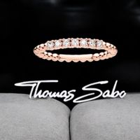 THOMAS SABO RING ROSEGOLD 925 AG FUNKELTRAUM GR.58