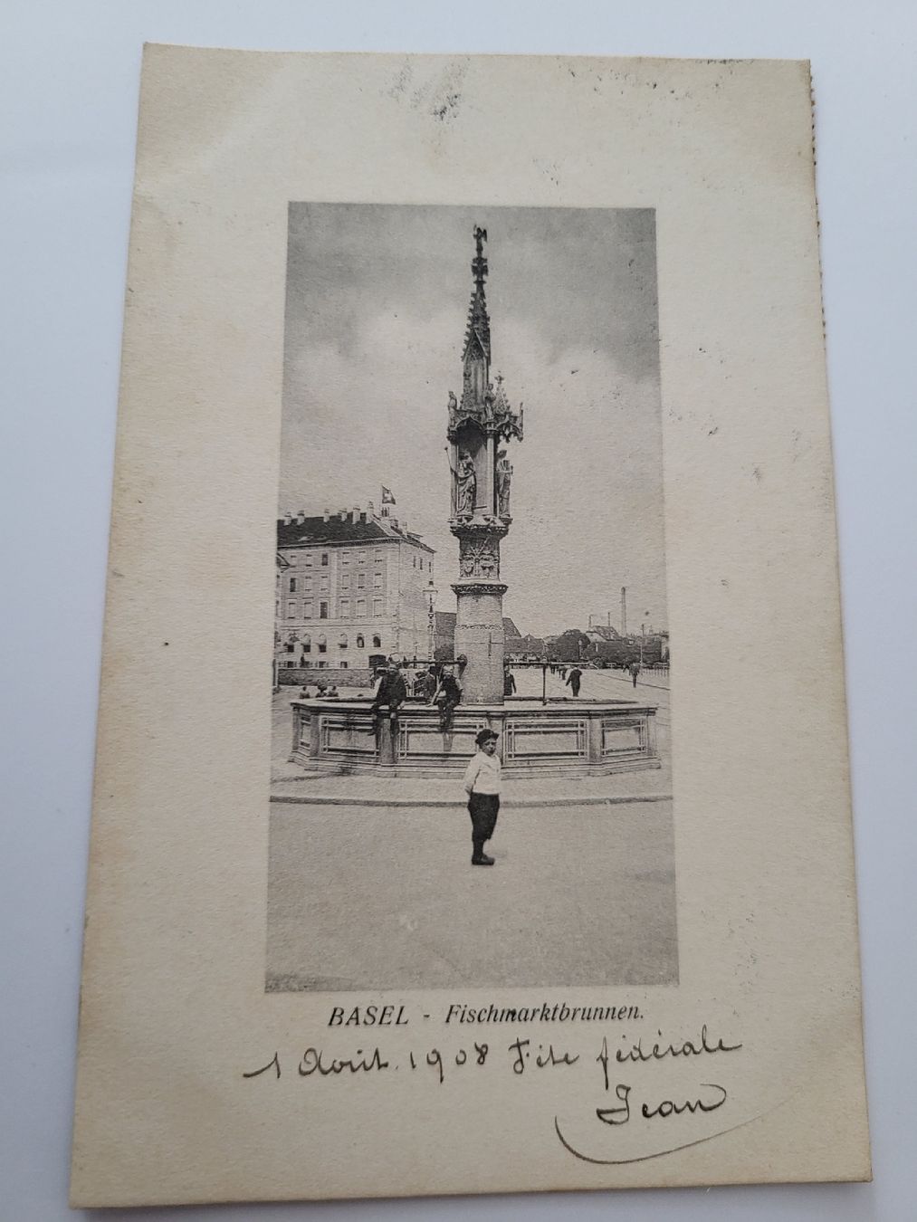 Cartoline postali: Alte Ansichtskarte Basel Fischmarktbrunnen R35 – Usato da nunningen venduto da mic_88k2