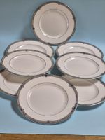 Lot de 8 assiettes Wedgwood "Amherst" Platine – 18 cm