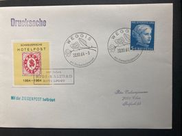 Schweiz 1964 Weggis 100 J. Hotelpost Vignette Ziegenpost