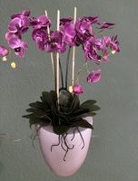 Kunstpflanze grosser Orchideen im Topf