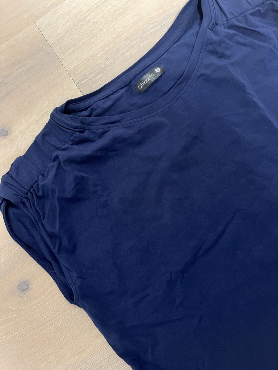 Top: Top mit Kappenärmeln navy S neu – Nuovo (secondo la descrizione) da Birrwil venduto da vanyboo 1