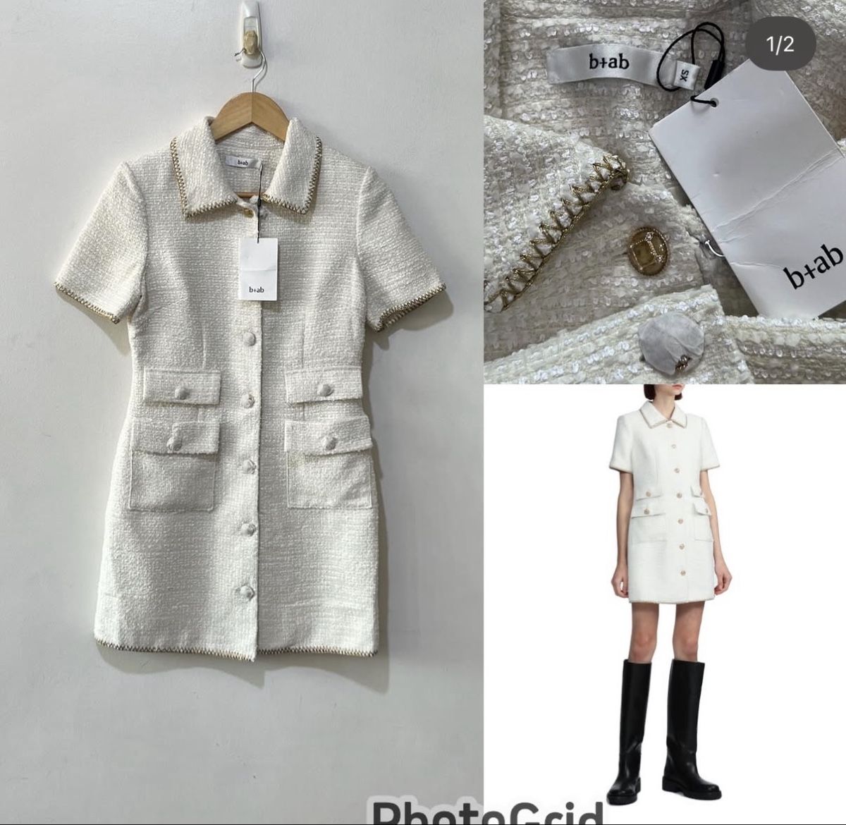 Vestiti: B+AB White Tweed Dress – Nuovo (secondo la descrizione) da St.Josefen venduto da lop_lh8d