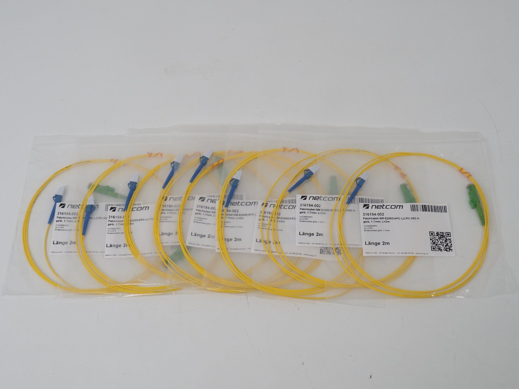 Cavi: 8x Patchkabel-SM-E2000/APC-LC/PC-002-H (17104) – Nuovo e nell'imballaggio originale da Zürich venduto da fundsachenverkauf