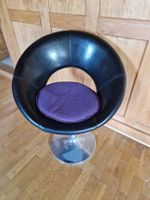 Stuhl- Sessel Schwarz-Chrom