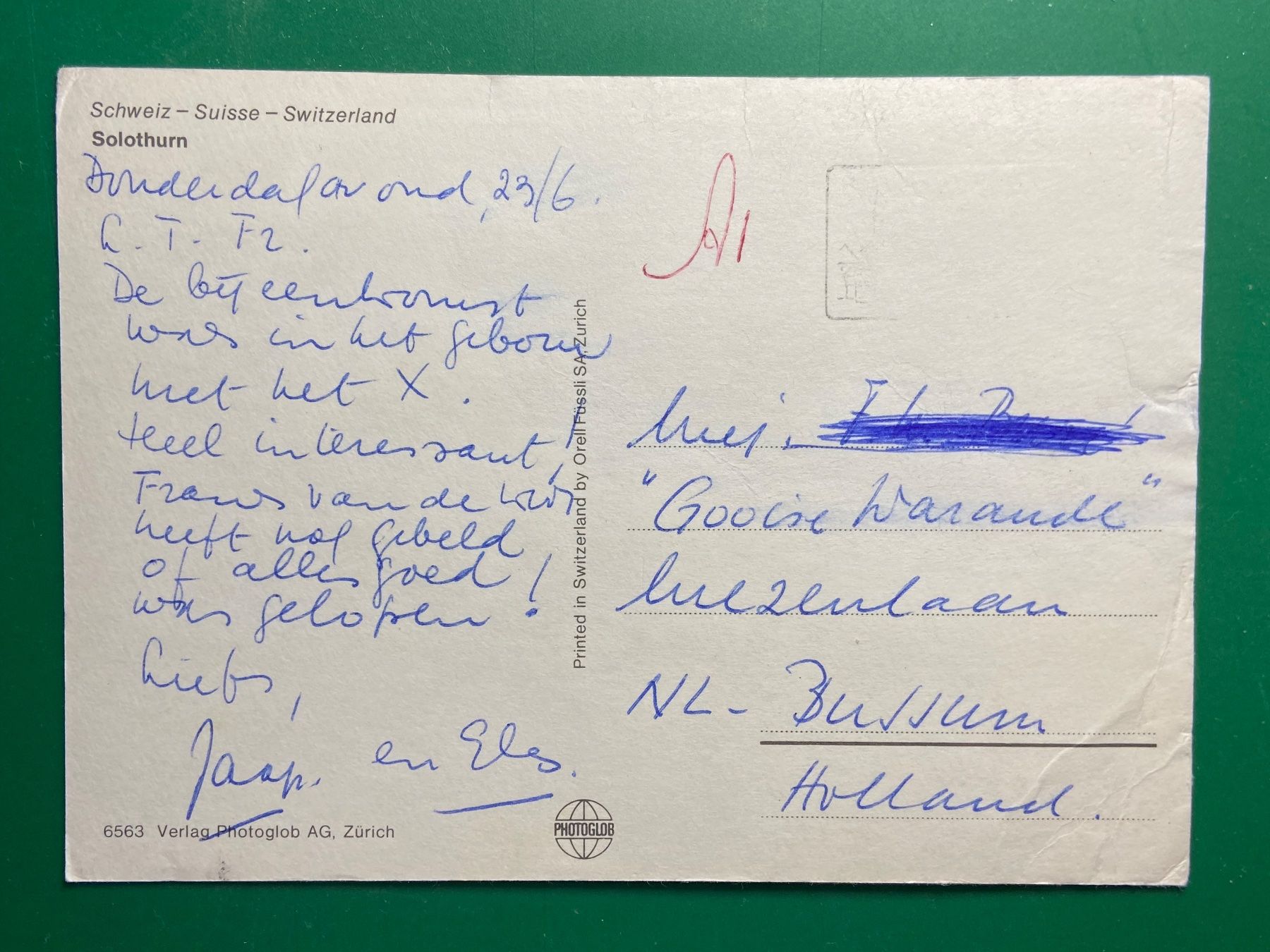 Ansichtskarten: Solothurn – Gebraucht aus Steg VS von _vinci_ 1
