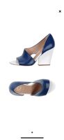 Elegant! Salvatore Ribes Pumps Blau/Weiss  Gr. 38 Neuw.