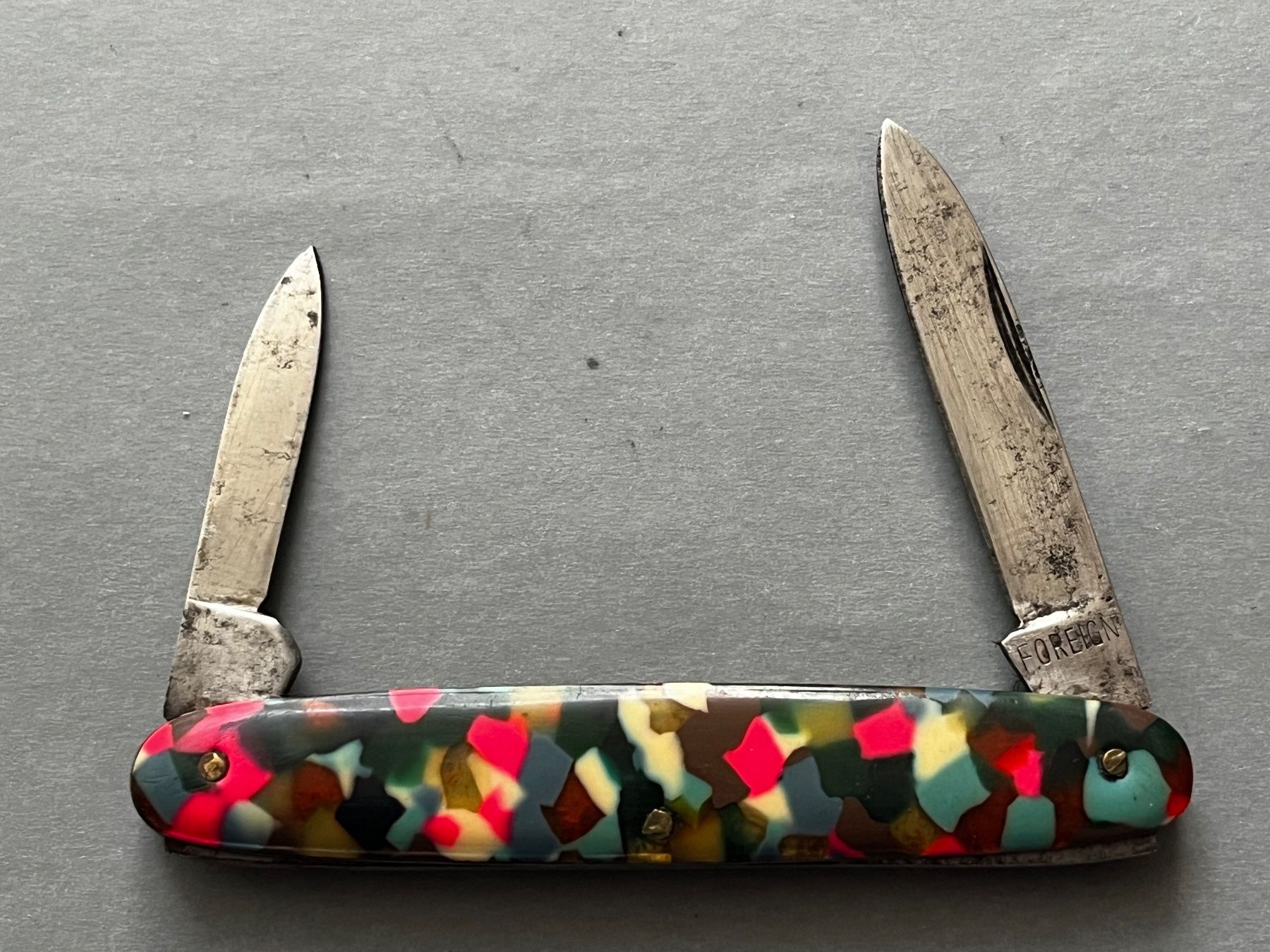 Coltelli tascabile: Vingtage Sackmesser 77 mm foreign – Usato da Zürich venduto da FV.vintage