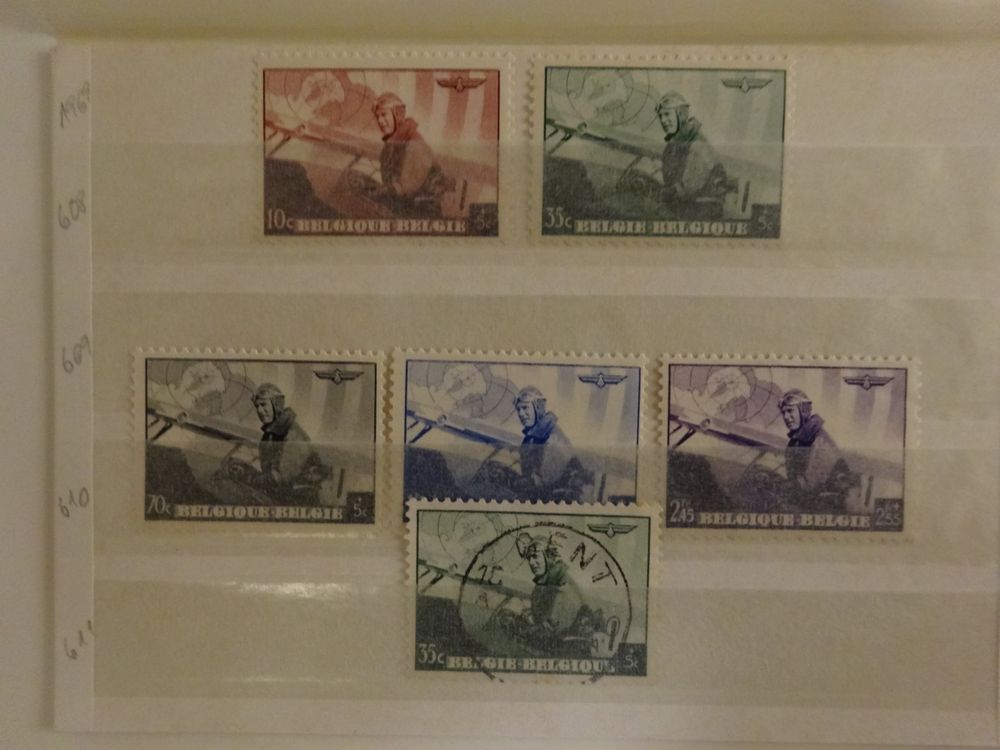 Alle Briefmarken: Belgien Mi Nr. 466-470 ungestempelt – Gebraucht aus Zürich von reto33