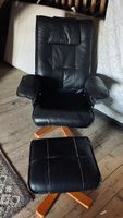 Stuhl Sessel mit Hocker Ottomane