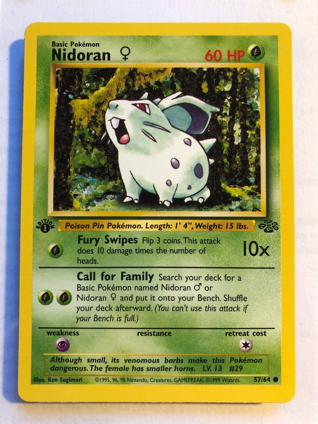 Sammelbilder & Trading cards: Nidoran 1st Jungle - MINT - ab 1.- – Gebraucht aus Giubiasco von dan_pr8b