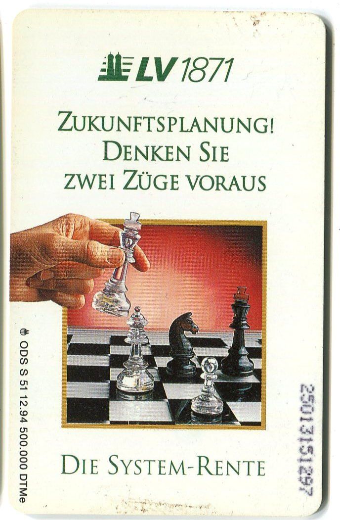 Schede telefoniche: Telefonkarte "LV 1871: Lebensversicherung". – Usato da Basel venduto da Butsch5