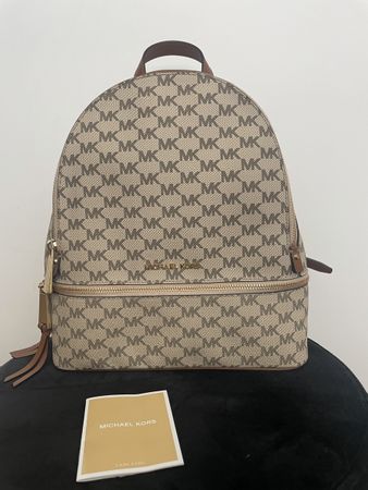 Michael Kors Rucksack Logo Design beige braun 