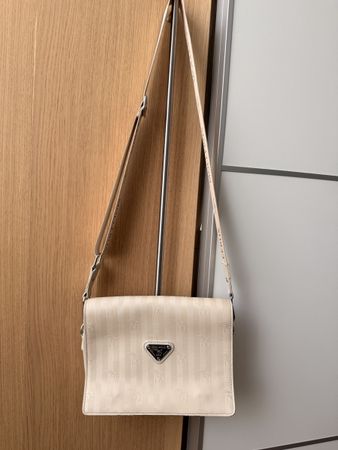 Handtasche Maison Mollerus, taupe grau/silber