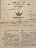 Polices d'assurance années 1880 - Winterthur