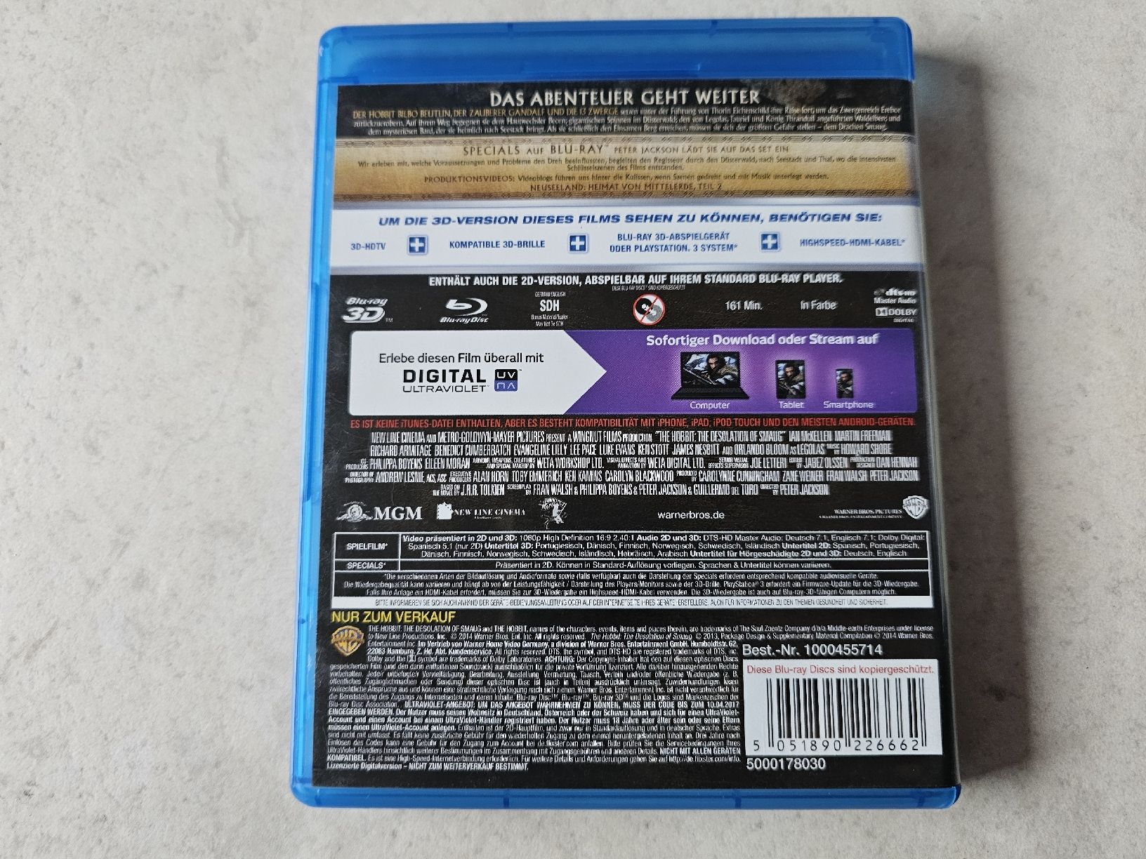 Tutti i DVDs: Der Hobbit  -  Smaugs Einöde  /  Bluray 3D – Usato da Schneisingen venduto da backstore24 1