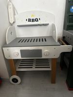 Kinder Spiel Grill BBQ weiss Holz mit Sternen gebraucht
