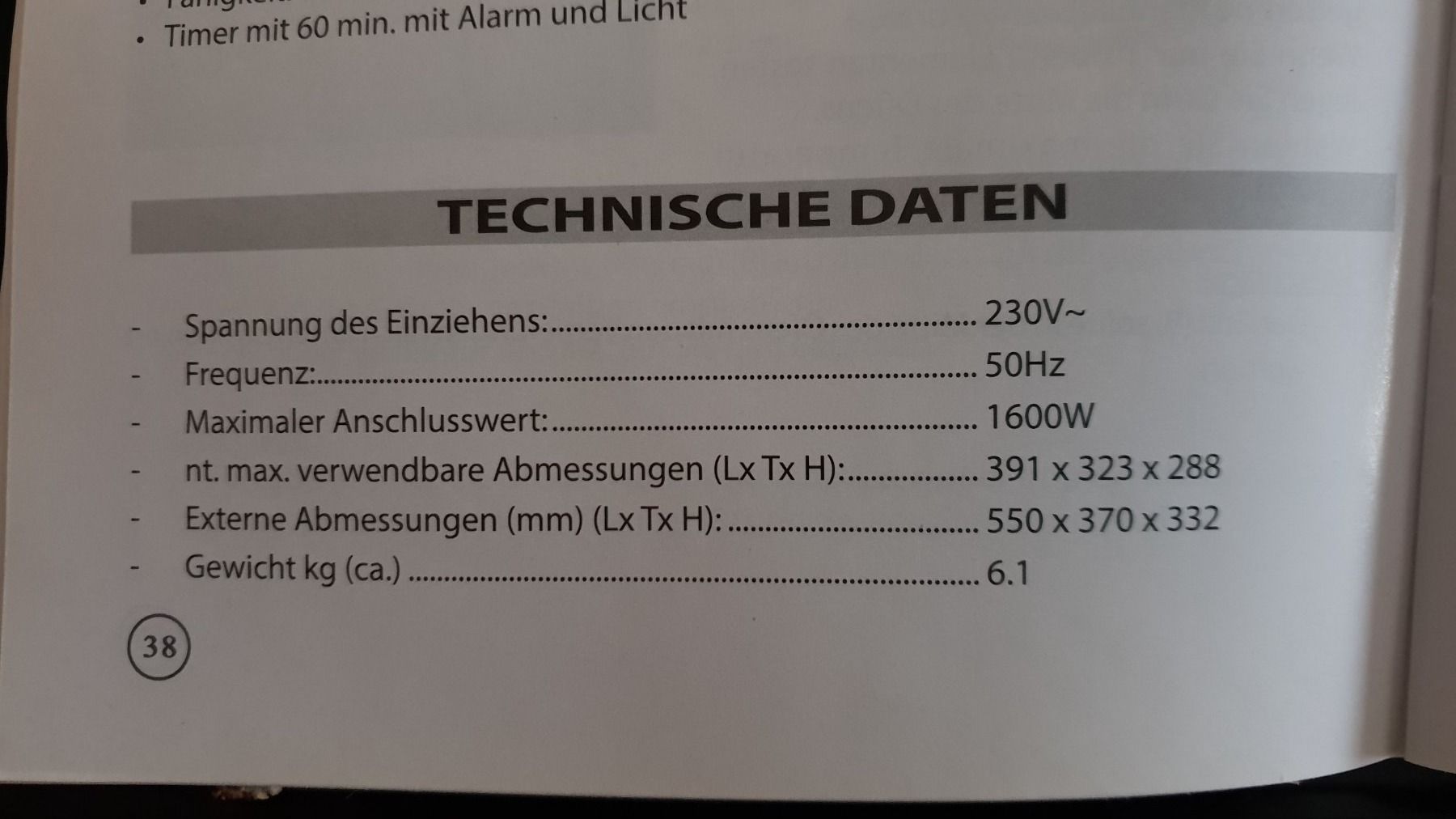 Ohmex Forni: Heissluftofen mit Gitter und Blech – Nuovo (secondo la descrizione) da Thun venduto da Katze91 5