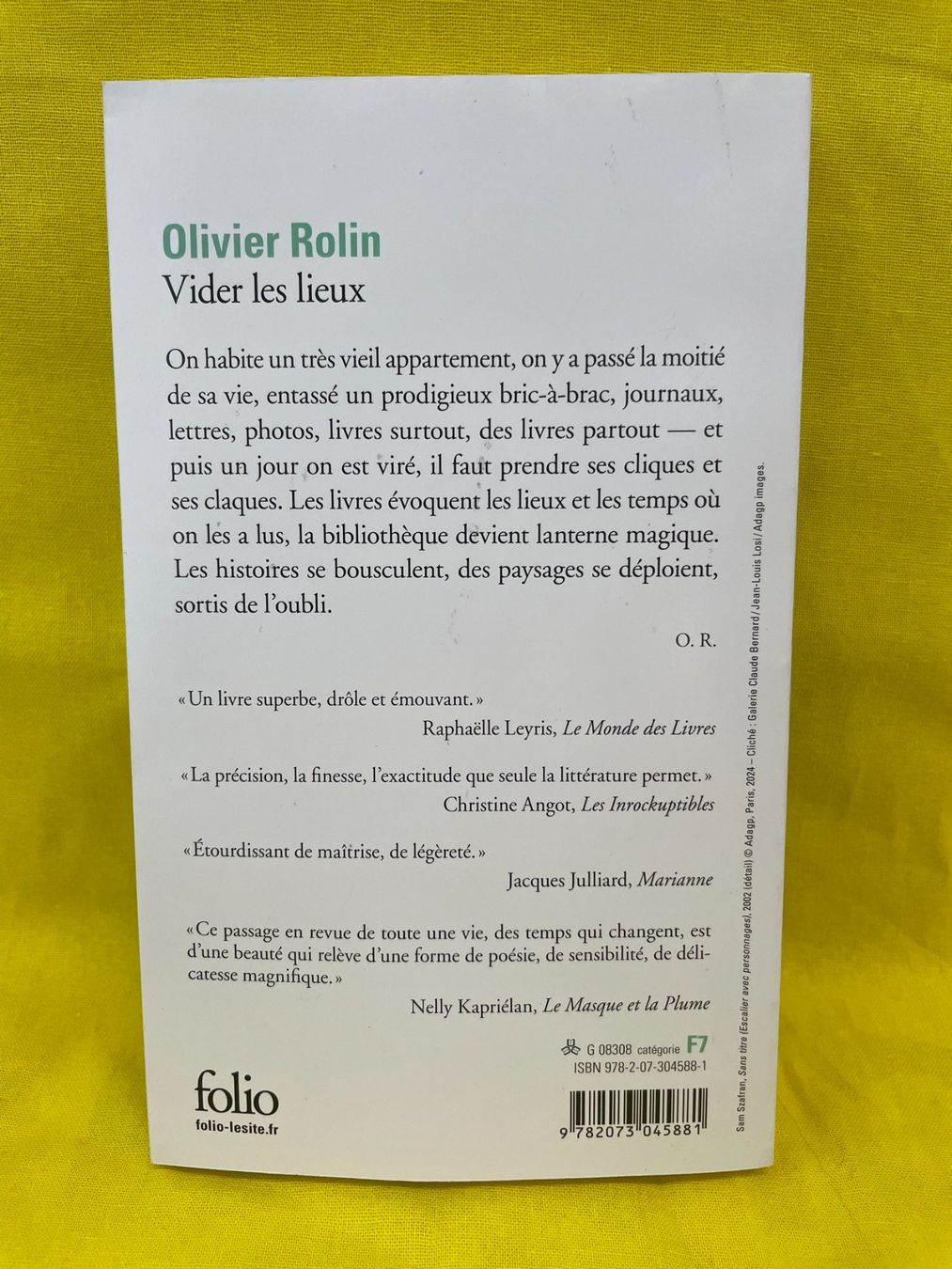 Bücher: Vider les lieux - Olivier Rolin – Gebraucht aus Erde von EmilieDess 1