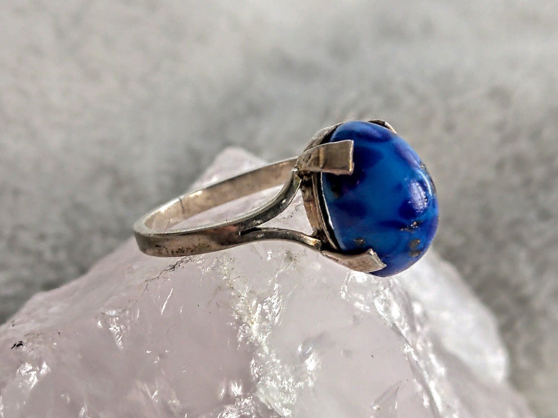 Anelli: Ring Silber mit blauem Stein – Usato da Istighofen venduto da Ringparadies 1