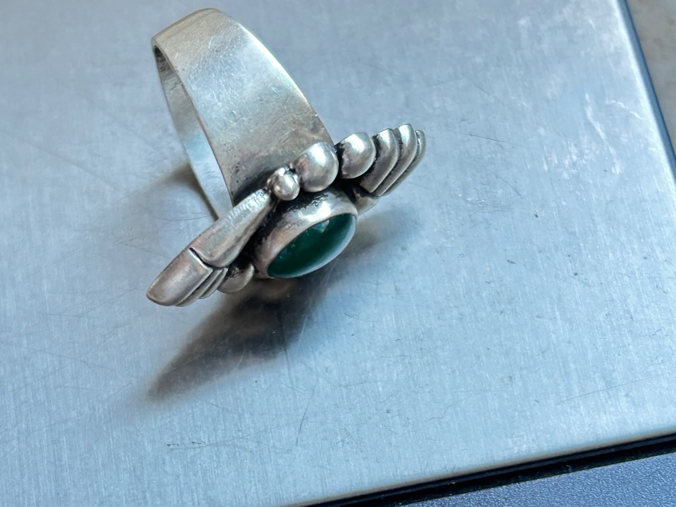 Ringe: Silber Ring mit grünem Stein, Vintage Stil, Grösse 52 – Gebraucht aus Dittingen von Bijoubelle 9
