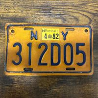 🇺🇸 U.S. Motorradnummer, New York 312D05 - (18x10cm)