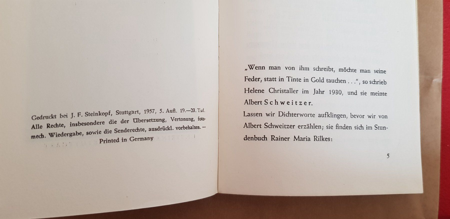 Libri: Albert Schweitzer - Vom Licht in uns – Usato da Uster venduto da Astral 2