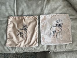Kissen mit Mops 38x40