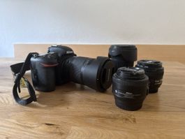 Nikon D500 Gehäuse mit 4 Objektiven guter Zustand