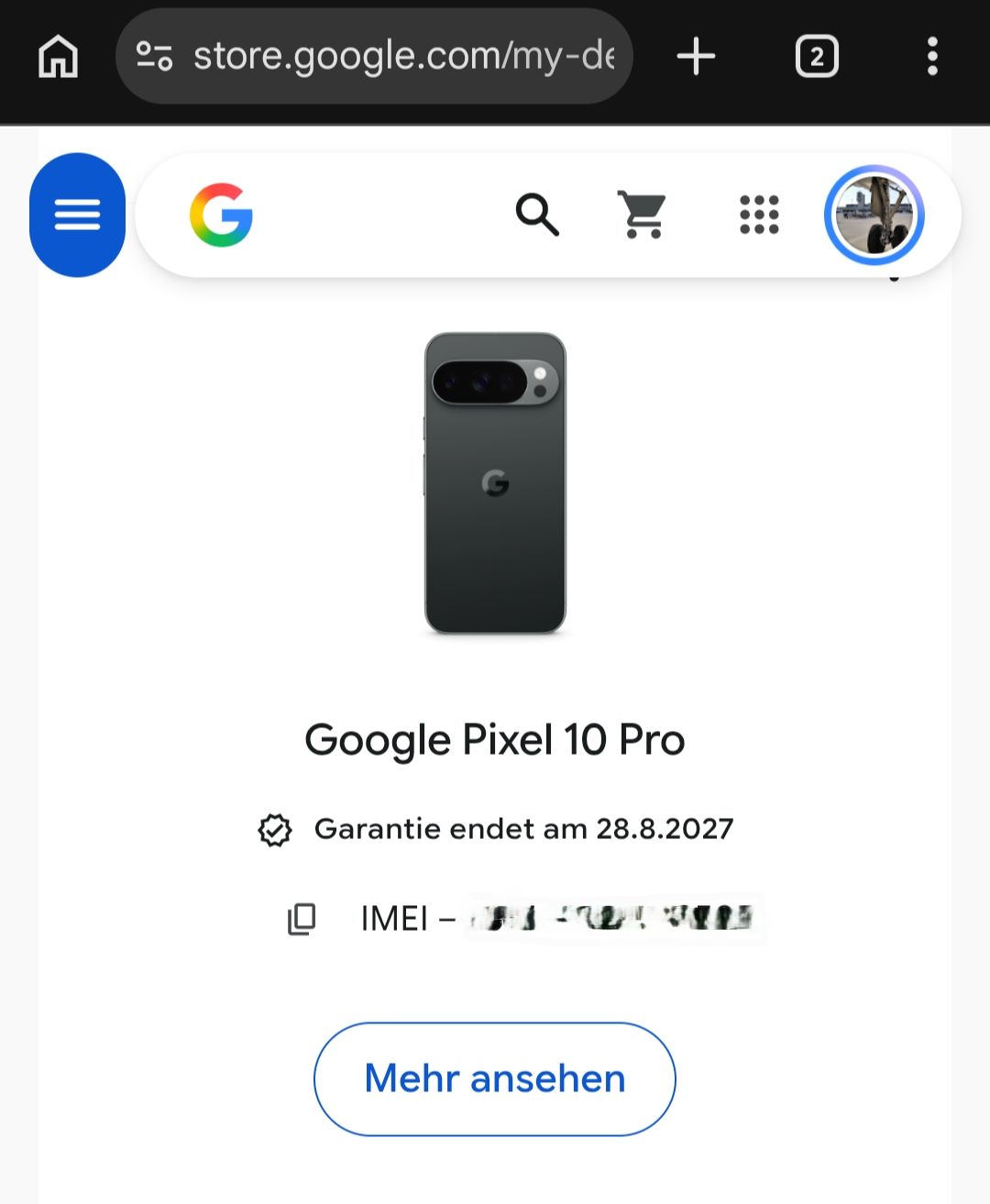Google Telefoni cellulari / Smartphones: Google Pixel 10 pro - Obsidian - 128GB – Usato da Adetswil venduto da maze180 5