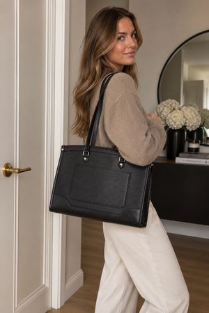Original LOUIS VUITTON Tasche Epi Schwarz/Silber Madeleine