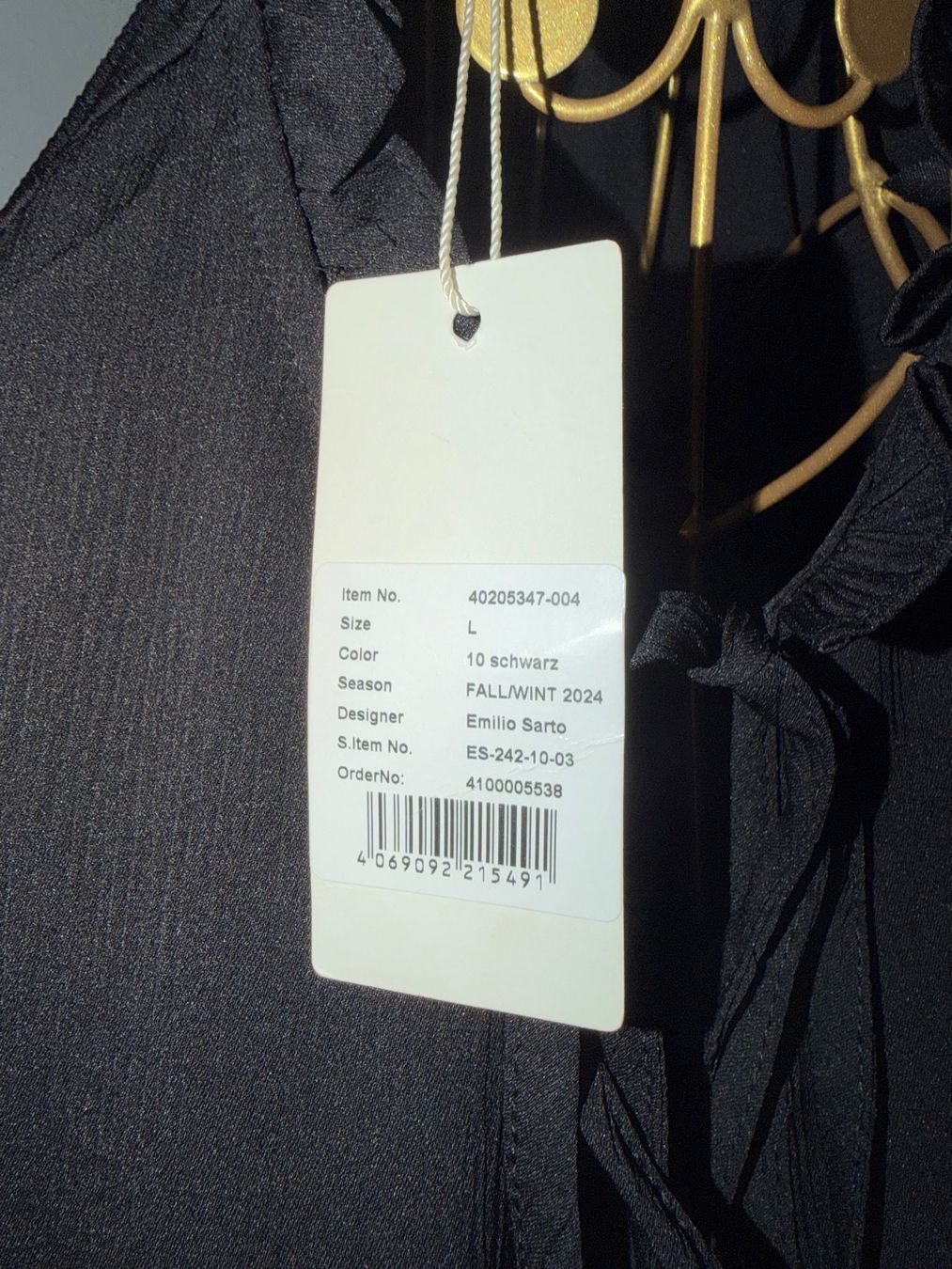 Kleider: Neues Schwarzes, elegantes Maxikleid mit Rüschen Gr L – Neu und originalverpackt aus Basel von Blausara707 5