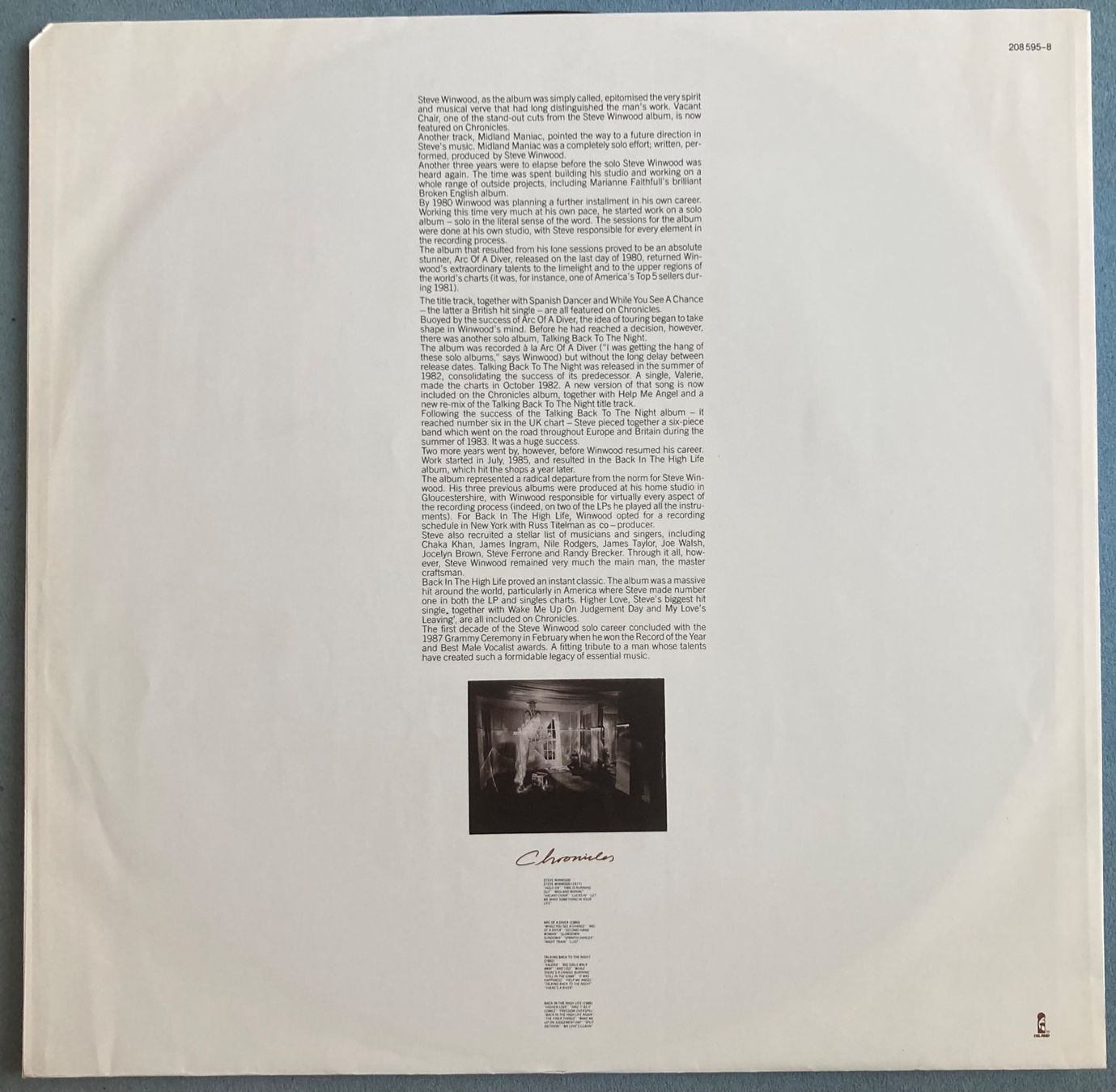 Dischi in vinile: BLIND FAITH - STEVE WINWOOD - CHRONICLES – Usato da Poliez-Pittet venduto da Newtown-Records 2