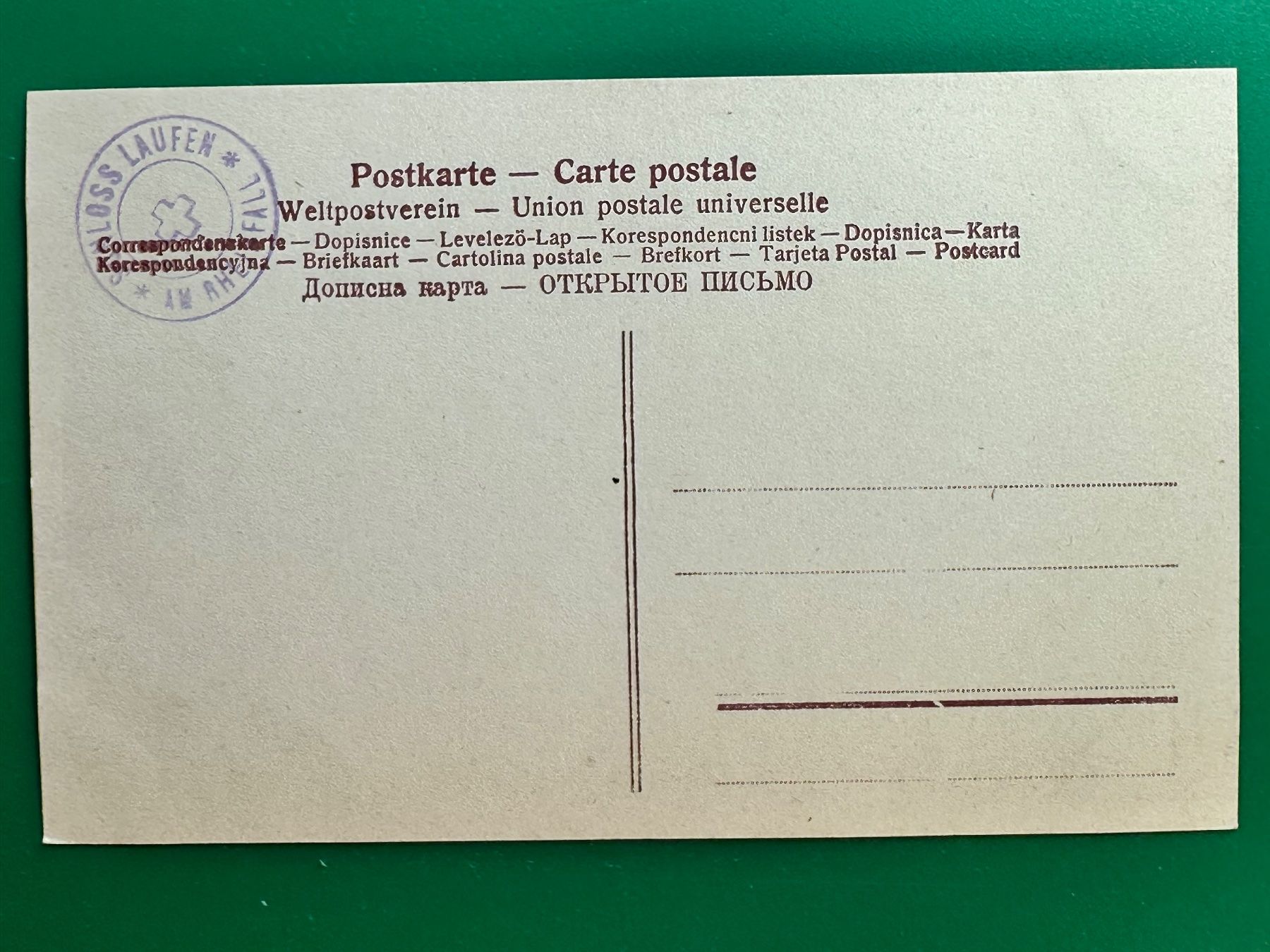 Cartoline postali: Rheinfall - mit Stempel Schloss Laufen – Usato da Steg VS venduto da danwer74 1