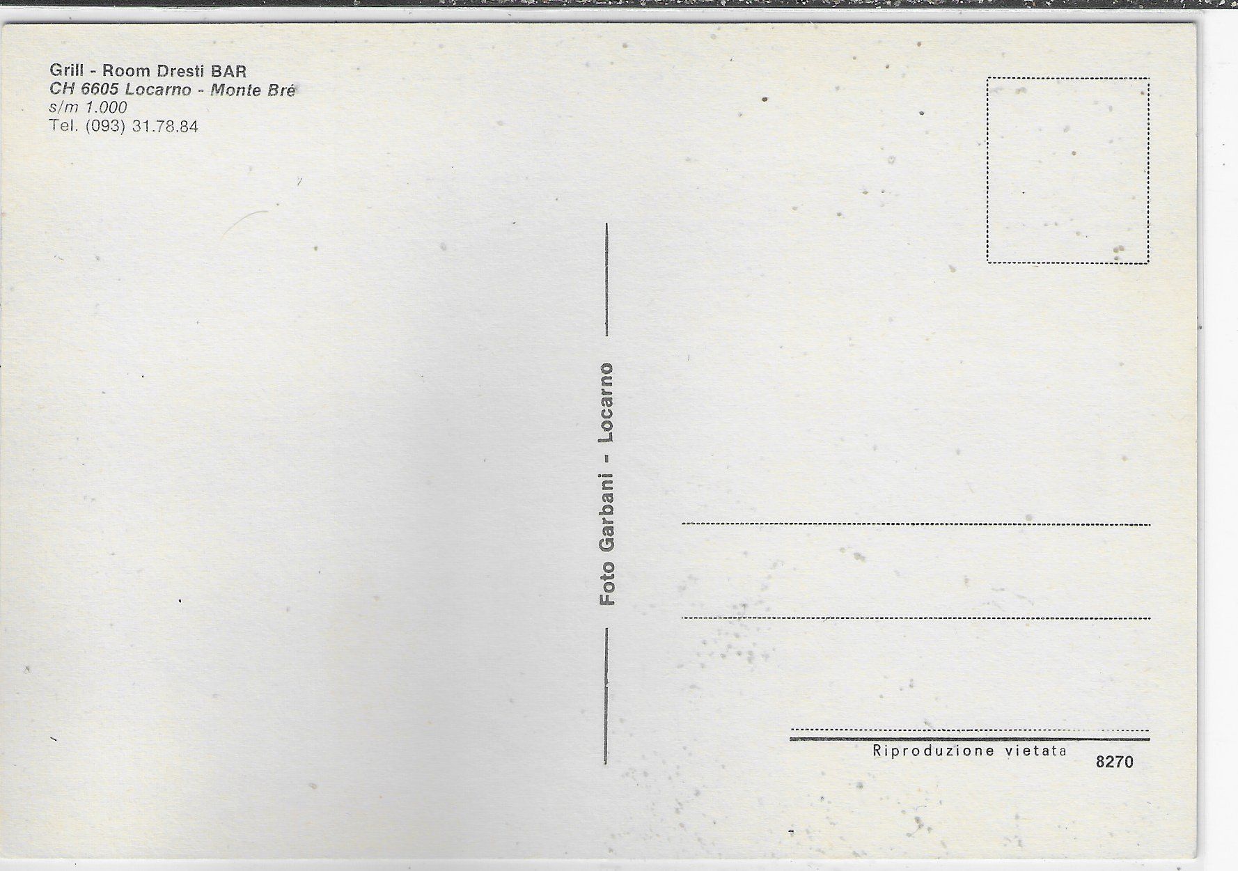 Cartes postales: Dresti Bar - Monte Bre - Locarno – D'occasion à Ettingen par Kartenplanet 1