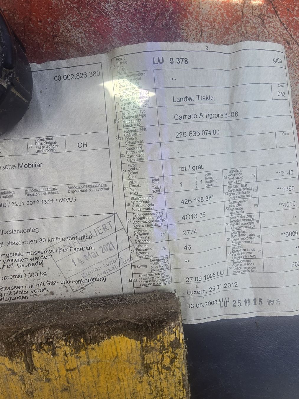 Carraro Trattori: carraro traktor 8008 – Usato da Salez venduto da Steyrfahrer8090 4