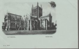 old UK Postcard HEREFORD CATHEDRAL   B. & D. 2098 ak