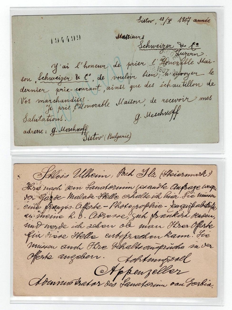 Tutti i francobolli: Verschiedene Länder, 10 Belege um 1900 – Usato da Hinteregg venduto da McCharly01 5