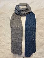 Schal, blau/grau