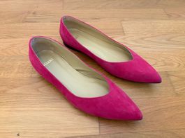 Maison Miaki - Pinke Ballerinas in Rauleder/Suede, Grösse 40