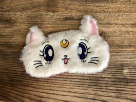 Fluffige Sailor Moon Katze Artemis Schlafmaske Augenbinde
