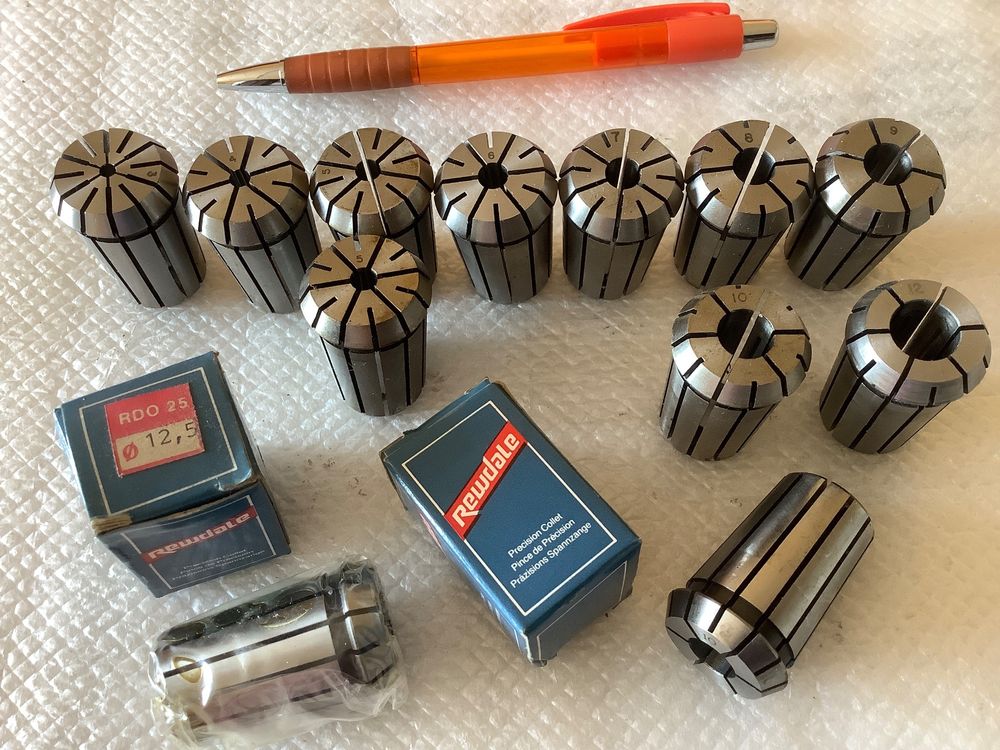 13 Präzisions Spannzangen RDO 25, von 3mm - 12.5mm (Gebraucht) in ...