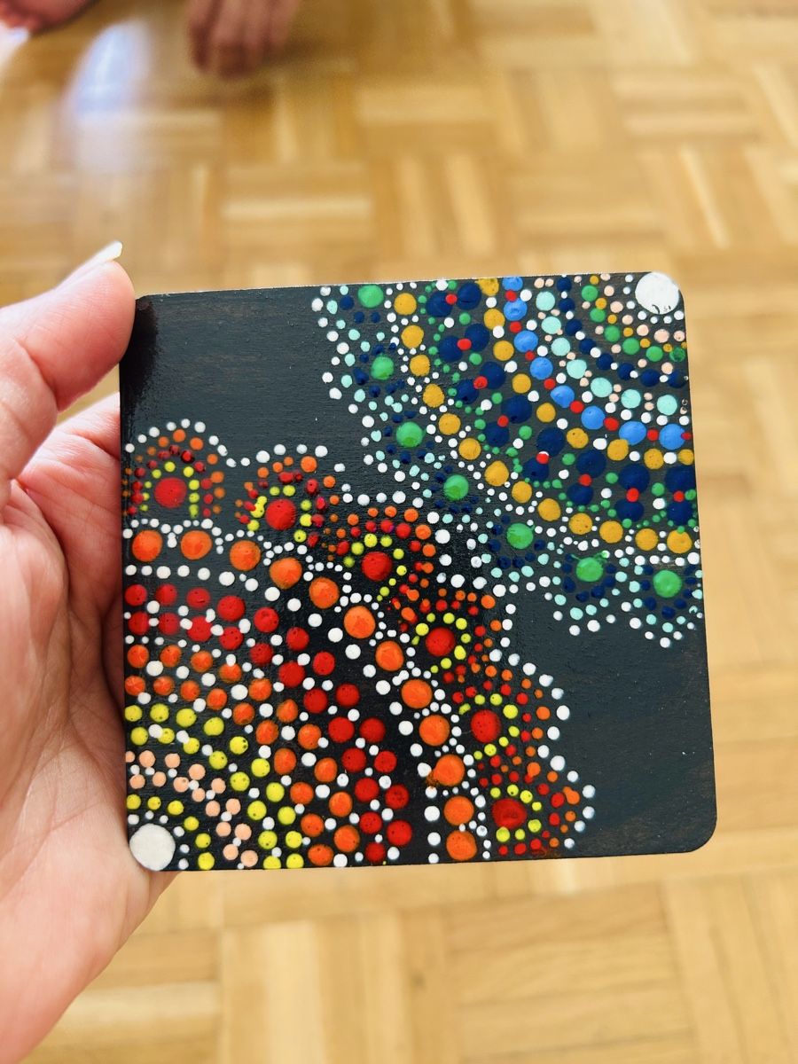 Sottobicchieri: Handmade Dot Mandala Coaster Set, Unique Home Decor!(2pcs) – Nuovo e nell'imballaggio originale da Opfikon venduto da aka_xl7l 4