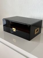 Zigarren Humidor schwarz lack in erstklassigem Zustand